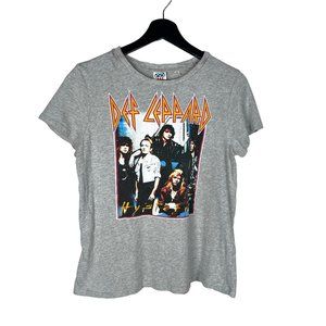 Junk Food Def Leppard Grey Short Sleeve Tee Medium